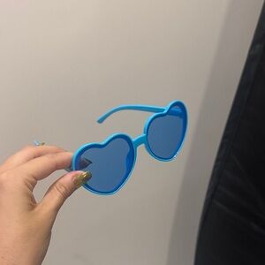 Blue Heart-Shaped Sunglasses
